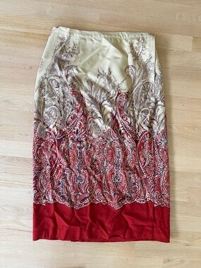Vintage 80’s-Casual Corner wrap skirt-rayon-size 14